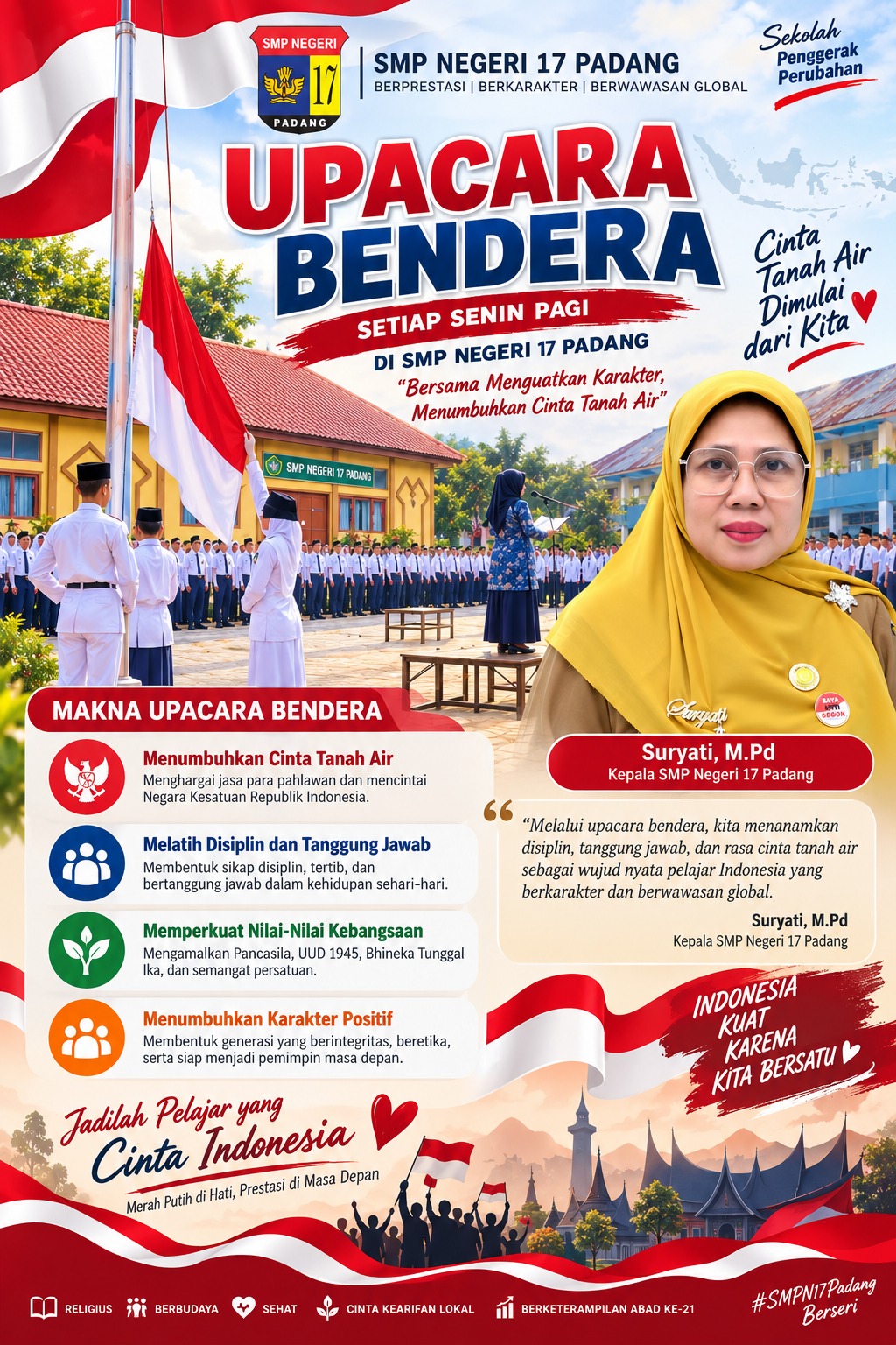 Poster Resmi Upacara Bendera - SMPN 17 Padang